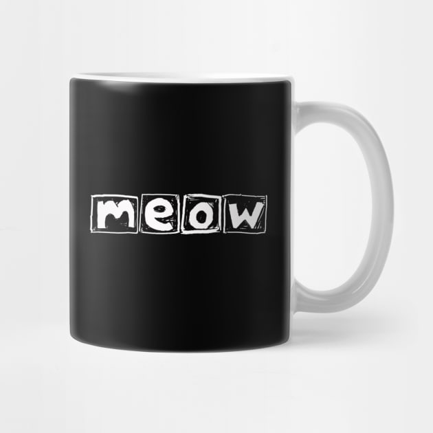 Meow (a simple design for cat people) - Large Letters by Whoopsidoodle